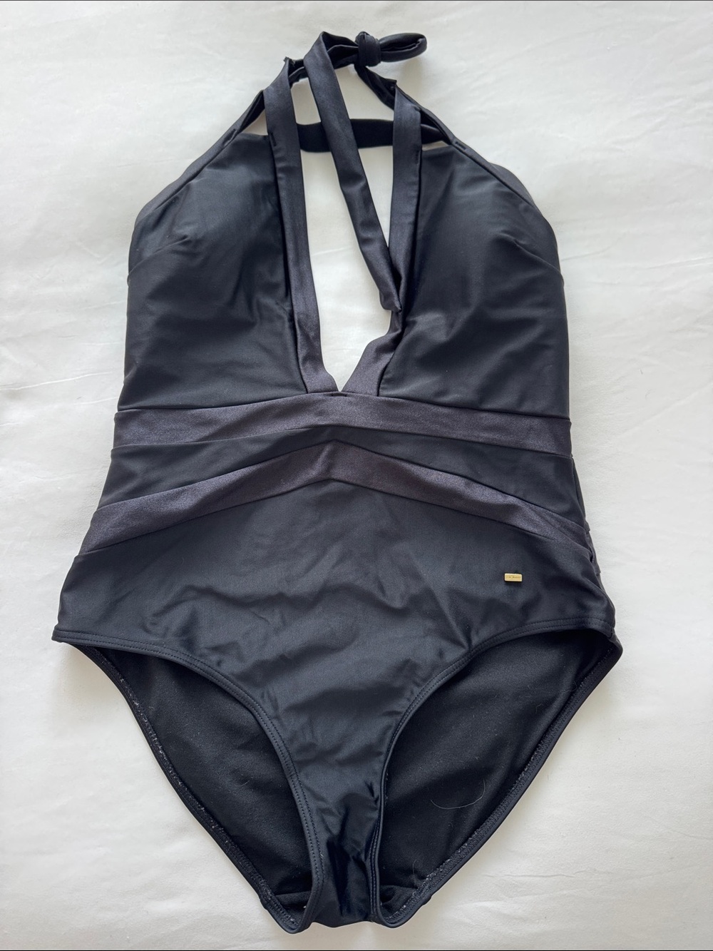 Ted Baker Black Halter One-Piece Swimsuit